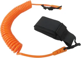 10FT Powerful Coiled SUP Leash with 5mm Urethane Cord, Surfboard Leash Sup Leg Rope Strap Stand Up Paddleboard Leash - Orange