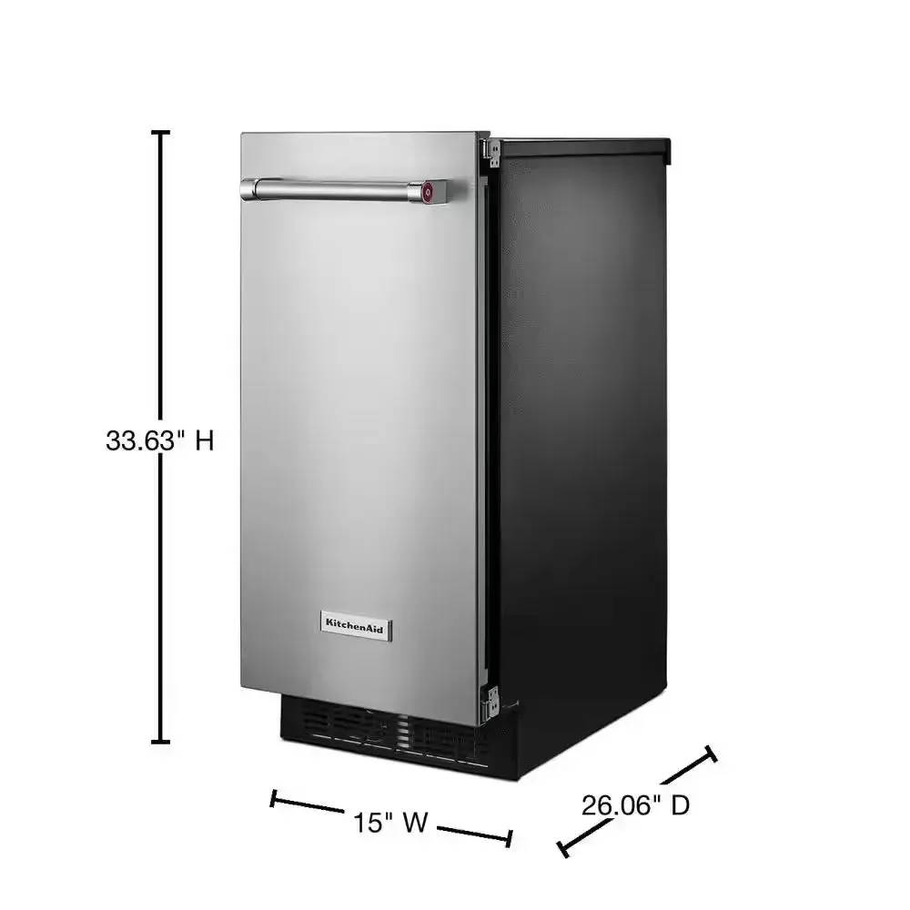 15 In. 50 Lb. Built-In Ice Maker in Printshield Stainless Steel