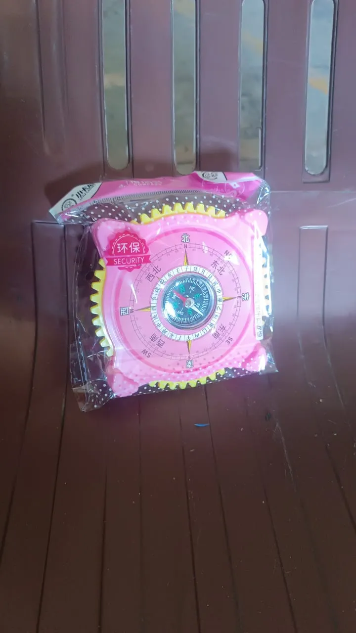 2-in-1 Navigation / Direction North-South Compass with Clock (1 Pc)