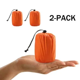 2 Pcs Outdoor Emergency Sleeping Bag Anti-cold Thermal Survival Camping Portable