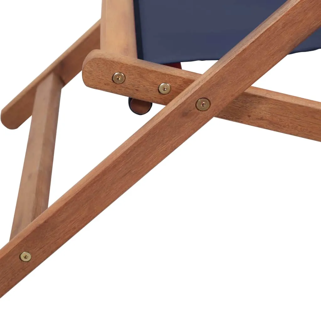 Beach Sling Patio Chair Folding Deck Chair Fabric and Wooden Frame