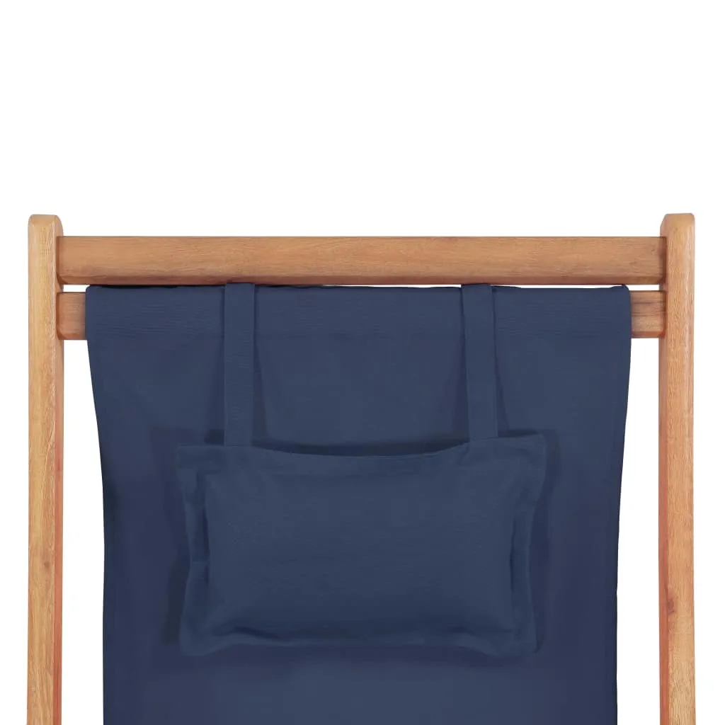 Beach Sling Patio Chair Folding Deck Chair Fabric and Wooden Frame
