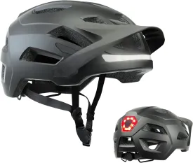Bike Helmet, Helmets for Adults Men, Front and Back LED Lights Safe Certified MTB Road Bicycle Helmet with Adjustable Brim