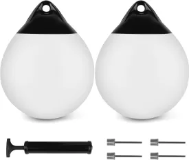 Boat Mooring Buoys 10" 12" Dia Vinyl Inflatable Marine Mooring Buoy, Boat Fenders Ball Round Anchor Buoy for Boat, Yacht, Sailboat, Anchoring, Marking, Swing Seat for Childre- Multiple Color Options