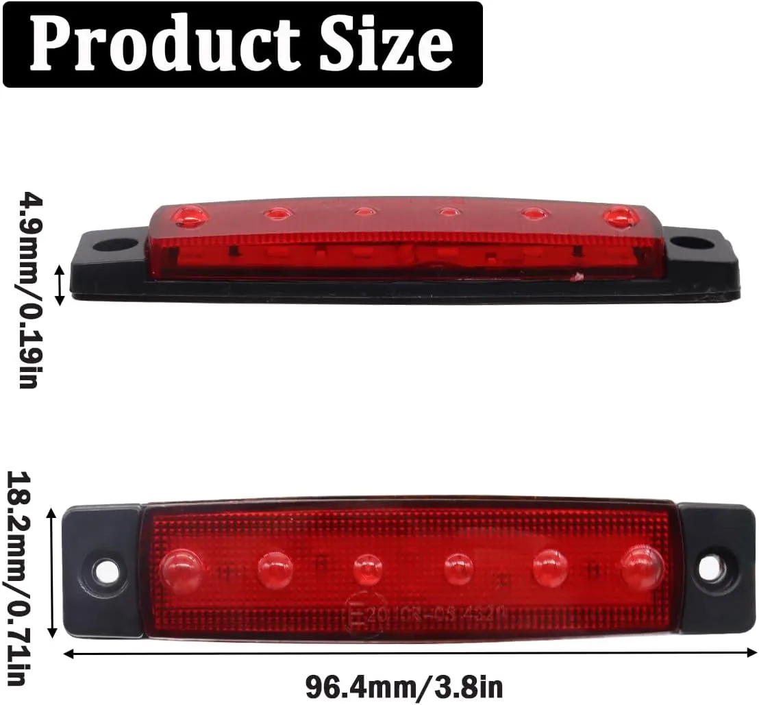 Boat Navigation Lights - LED Stern Lights for Yacht, Sailboat, Kayak, Fishing Pontoon (2PCS, Red and Green, 12V)