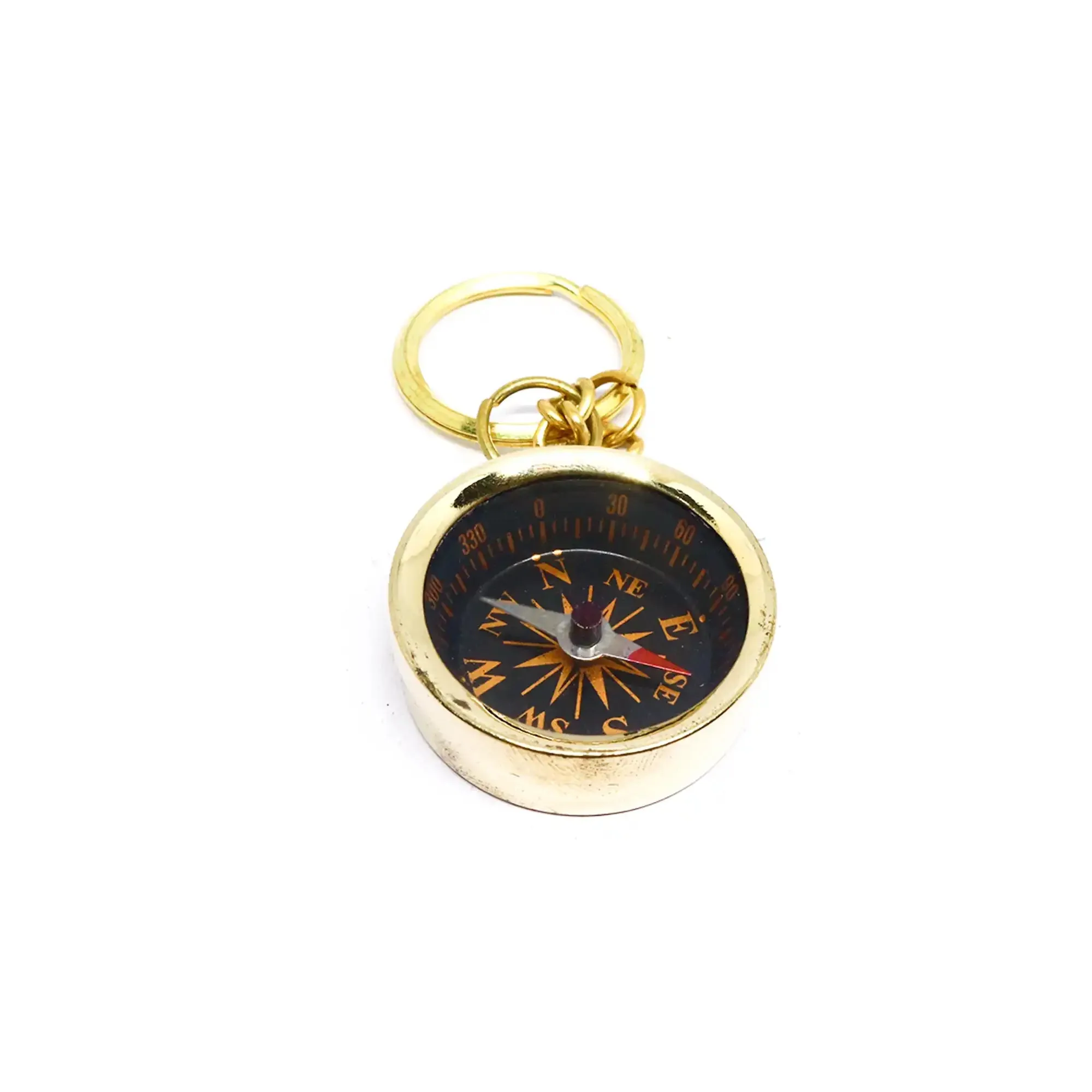 Brass Compass Brass Key Ring Keychain BCK06