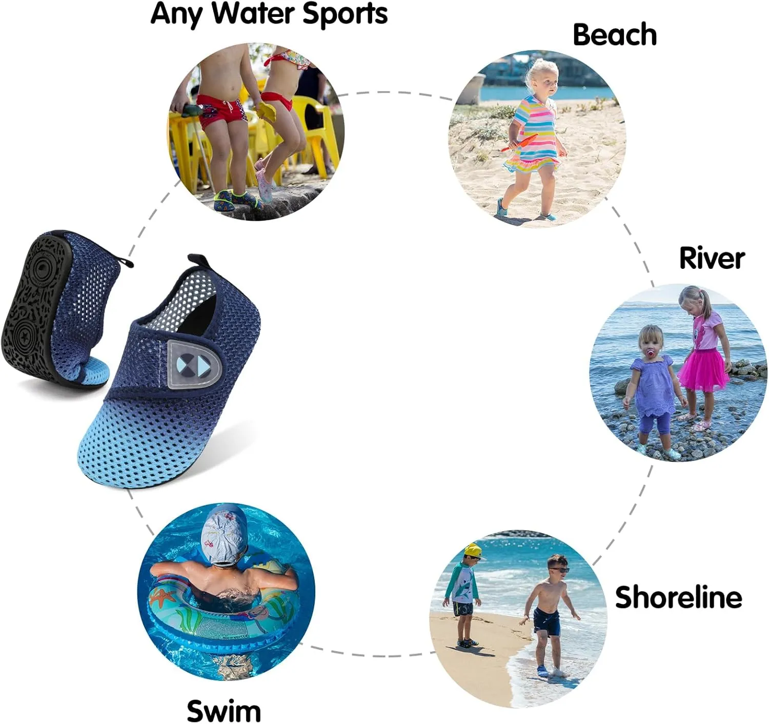 Centipede Demon Kids Water Shoes Boys Girls Breathable Swim Pool Shoes Quick Dry Toddler Aqua Socks Barefoot Beach Sandals for Outdoor Water Sports Little/Big Kids