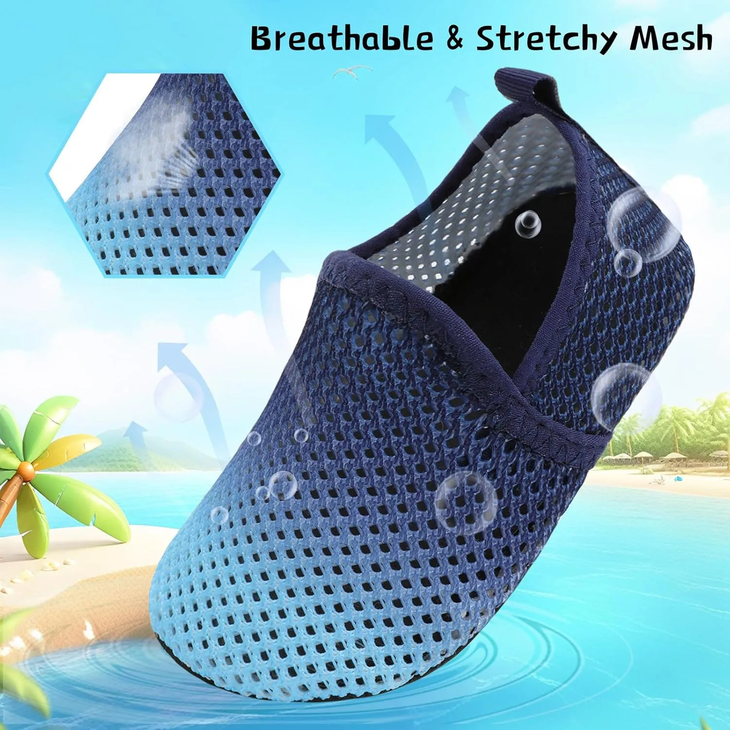 Centipede Demon Toddler Water Shoes for Girls Boys Kids Baby Beach Swim Aqua Socks Quick Dry Summer Sandals for Pool Outdoor Sports Barefoot Sock Shoe Rubber Soles Slippers