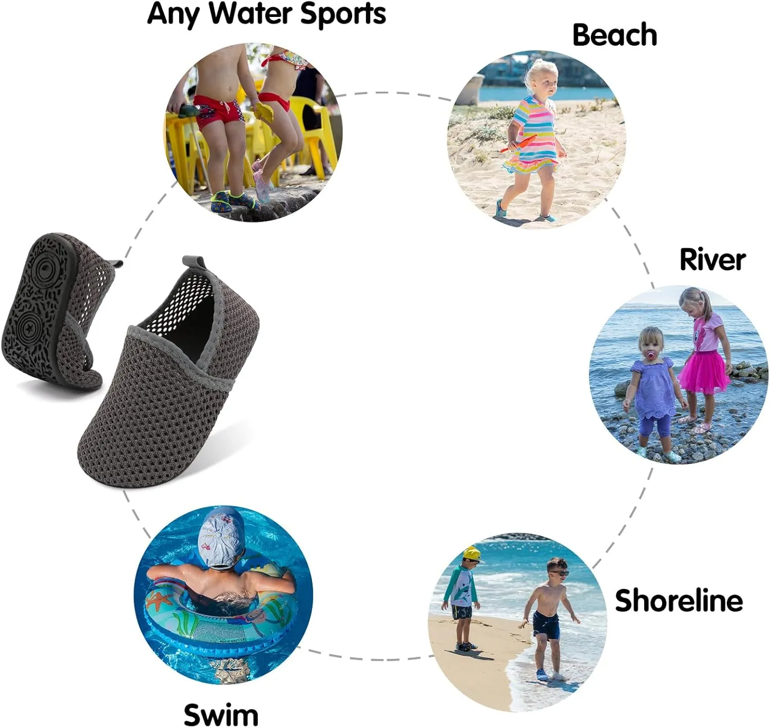 Centipede Demon Toddler Water Shoes for Girls Boys Kids Baby Beach Swim Aqua Socks Quick Dry Summer Sandals for Pool Outdoor Sports Barefoot Sock Shoe Rubber Soles Slippers