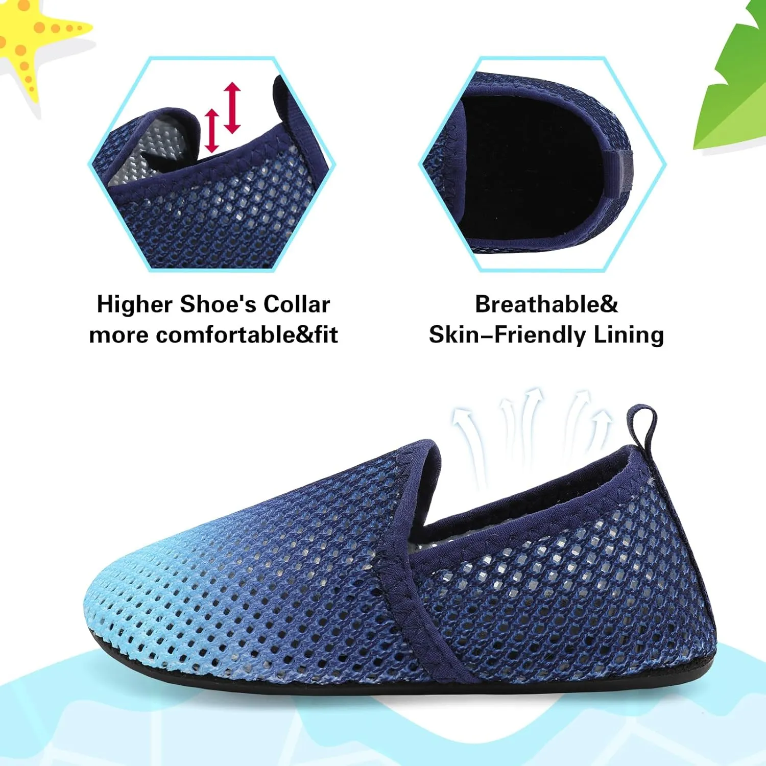 Centipede Demon Toddler Water Shoes for Girls Boys Kids Baby Beach Swim Aqua Socks Quick Dry Summer Sandals for Pool Outdoor Sports Barefoot Sock Shoe Rubber Soles Slippers