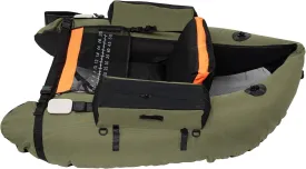 CNCEST Inflatable Fishing Boat, Outdoor Fishing Boat, Green Outdoor Float Tube,U-Shaped Boat Raft for Adults,Load Capacity 130Kg/286.6Lbs 53.5 * 41.3 * 21 inch