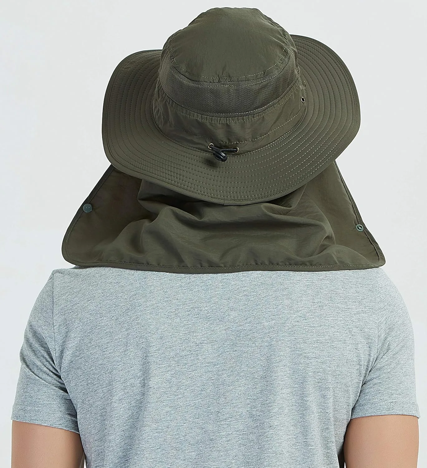 DDYOUTDOOR 07-281 Fashion Summer Outdoor Sun Protection Fishing Cap Neck Face Flap Hat Wide Brim