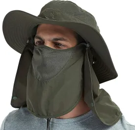 DDYOUTDOOR 07-281 Fashion Summer Outdoor Sun Protection Fishing Cap Neck Face Flap Hat Wide Brim