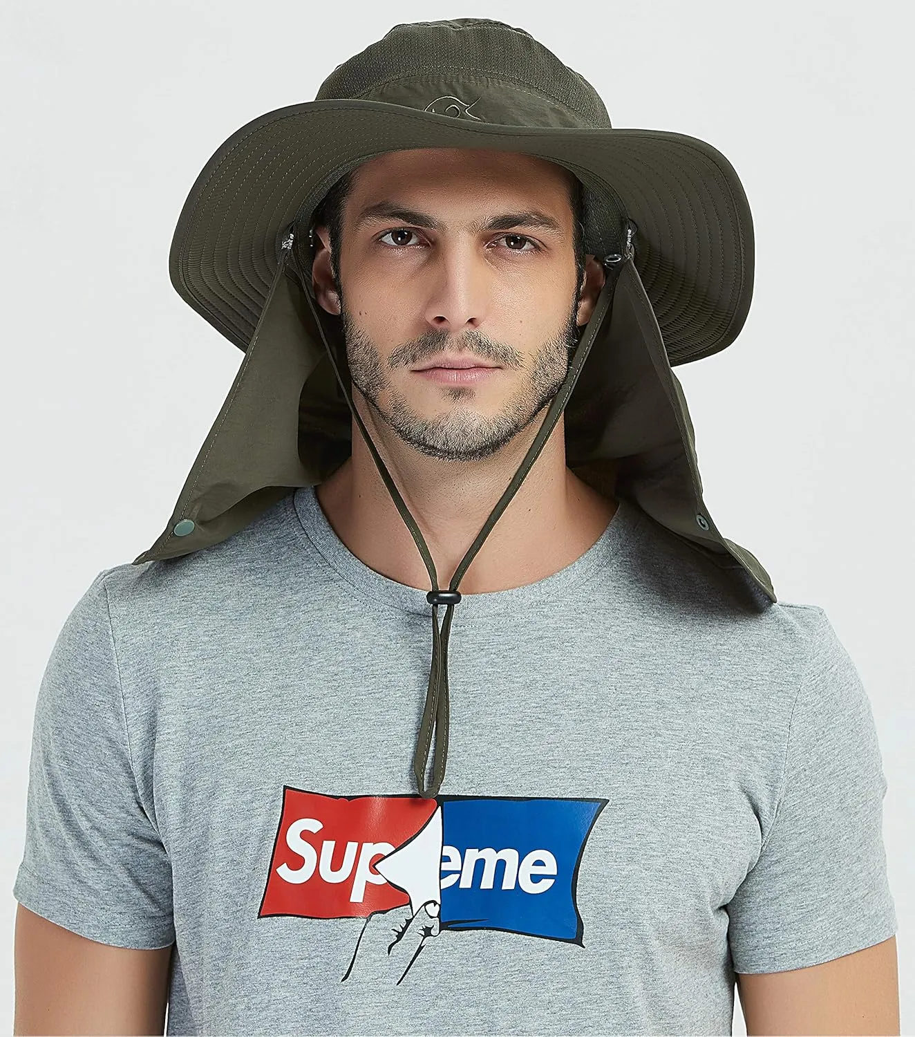 DDYOUTDOOR 07-281 Fashion Summer Outdoor Sun Protection Fishing Cap Neck Face Flap Hat Wide Brim