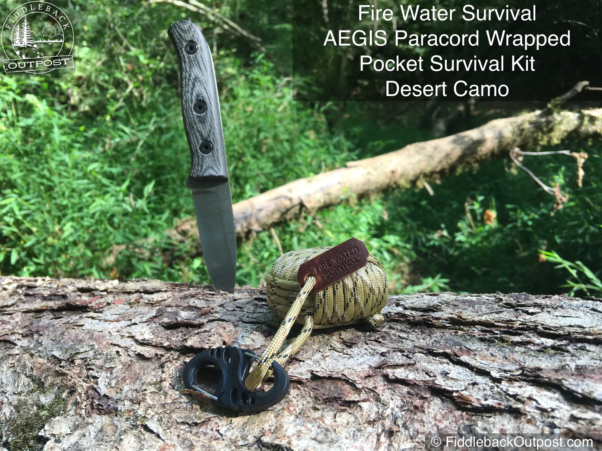 Fire Water Survival - AEGIS Paracord Wrapped Pocket Survival Kit