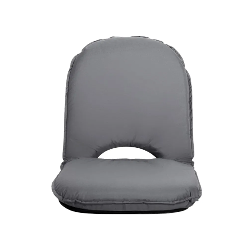 Floor Lounge Sofa Camping Portable Recliner Beach Chair Folding Outdoor - Grey