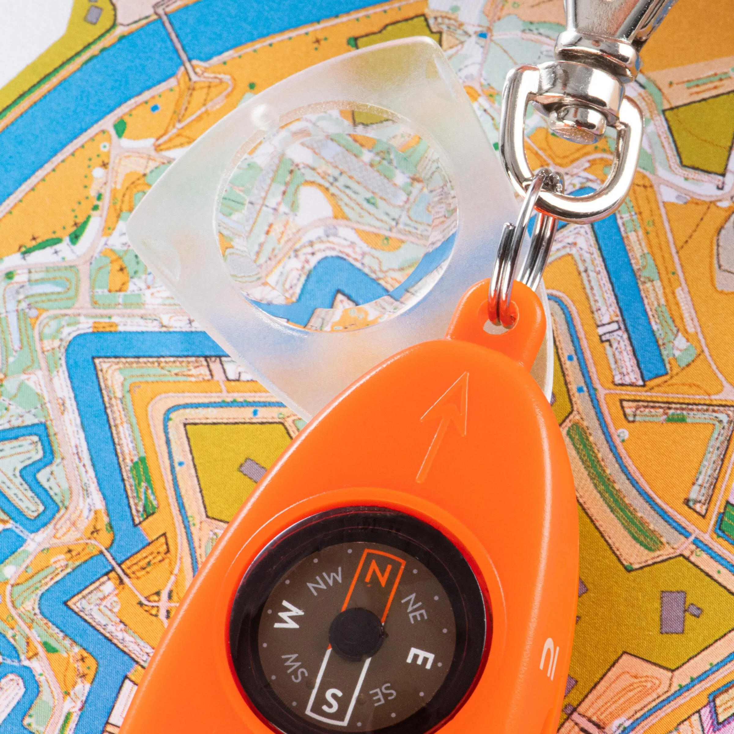 Geonaute multifunctional compass whistle, orange