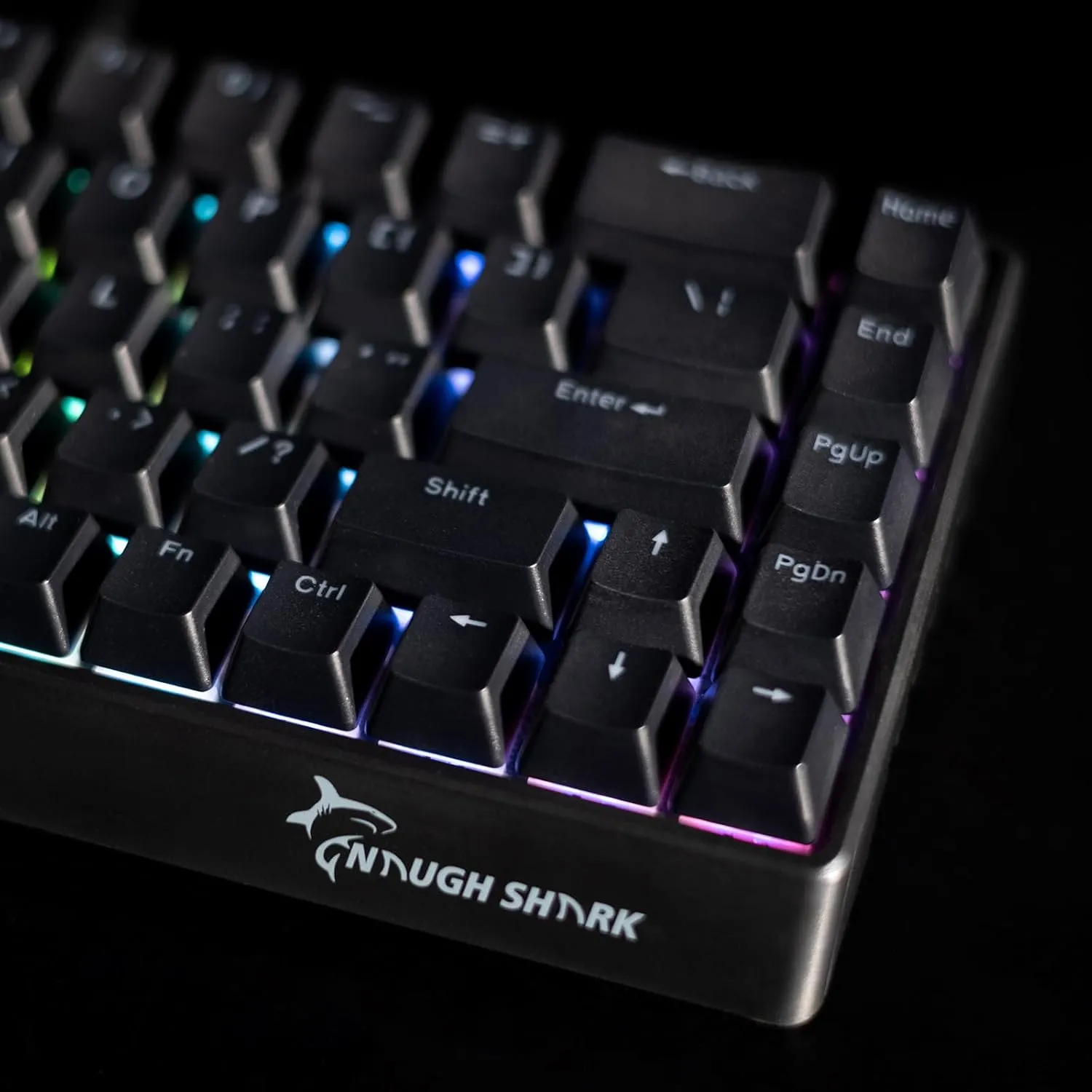 GK GAMAKAY x NaughShark NS68 Hall Effect Rapid Trigger Gaming Keyboard, Bluetooth/USB-C/2.4GHz 8KHz Polling Rate 0.01mm RT Snap Tap, Outemu Peach Crystal Magnetic Switch Keyboard (Black-Shine Through)