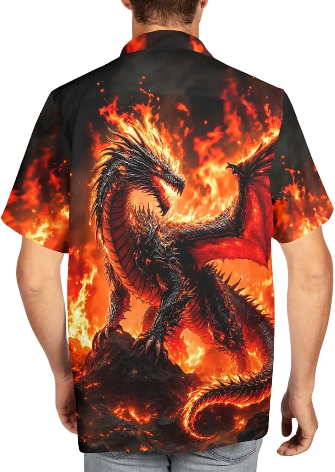 HUGLAZY 4th of July Outfit Funny Hawaiian Shirt for Men Short Sleeve Button Down Shirts Party Outfits