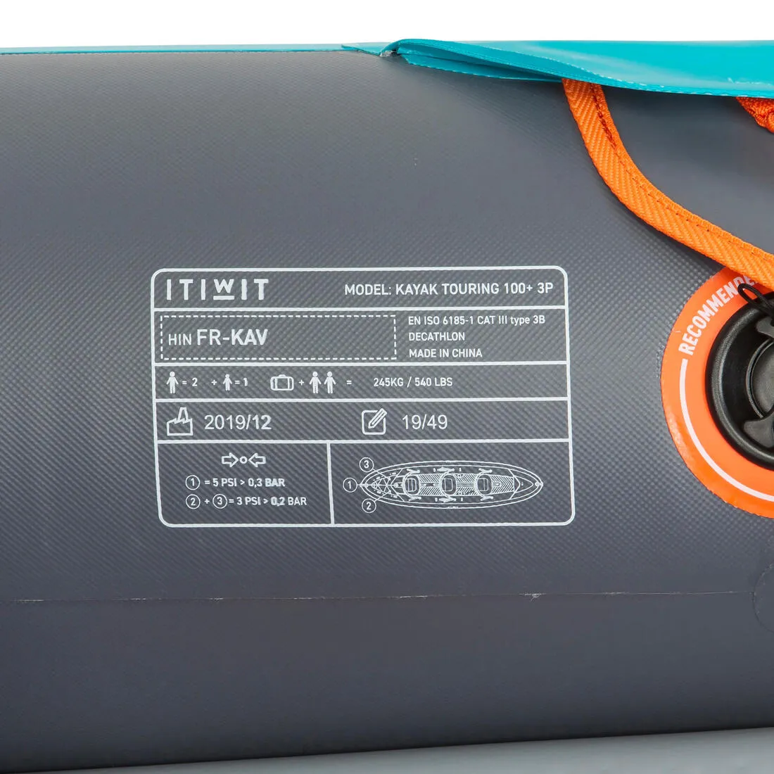 Inflatable 2/3 person touring Kayak High-pressure Bottom - X100 