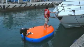Inflatable Motorized Fishing Platform Paddle Board SUP Board Dingy Raft Boat (Board Type: 4x3ft.)