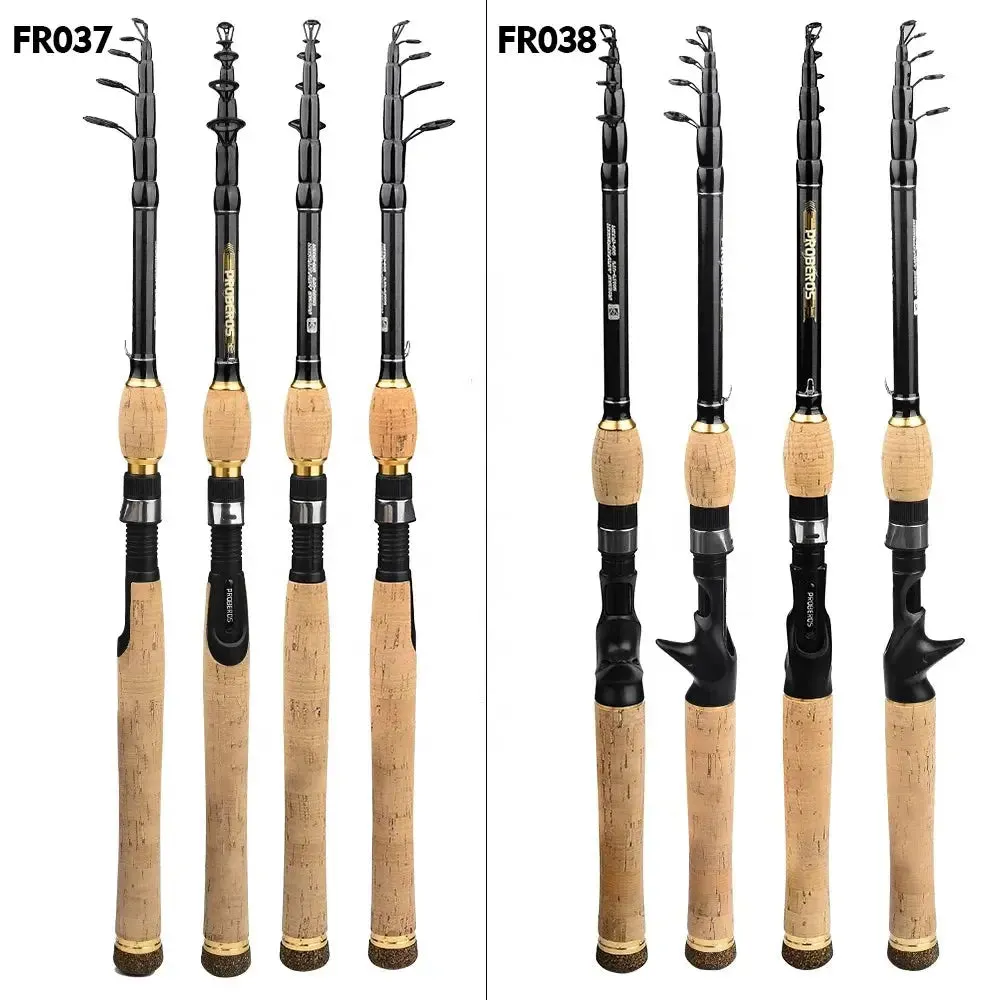 Lureswholesale® Carbon Spinning Rod 1.8m-2.7m Super Light 6-7 Sections H Action Telescopic Pole Carbon Fiber Sea Saltwater Fishing Rod