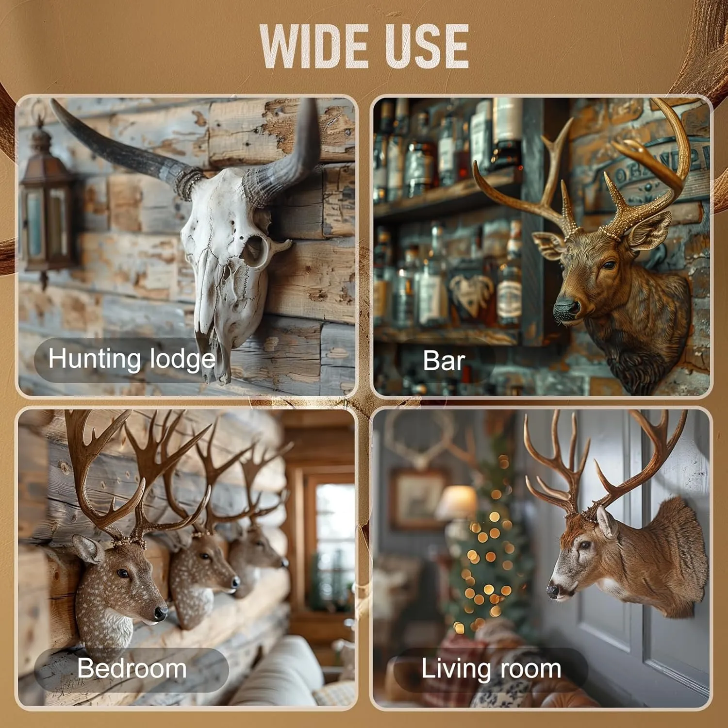 Mount Skull Hanger, Skull Mount for Hanging Deer Mule Antelope Coyote and Small Game Animals 3 Pack