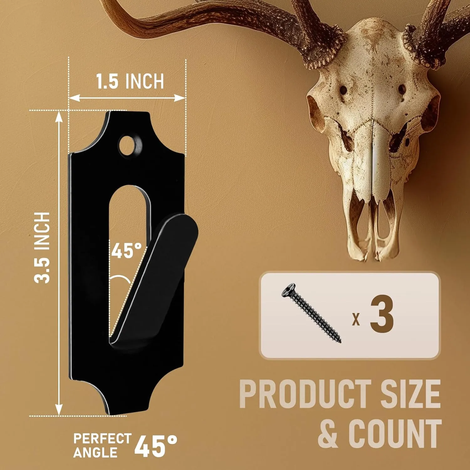 Mount Skull Hanger, Skull Mount for Hanging Deer Mule Antelope Coyote and Small Game Animals 3 Pack