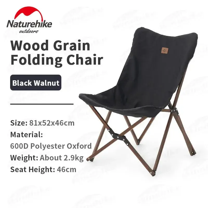Naturehike MW01 Camping Folding Chair Portable Multipurpose Outdoor Fishing 2.9kg Backrest Chair Outdoor Leisure Armchair