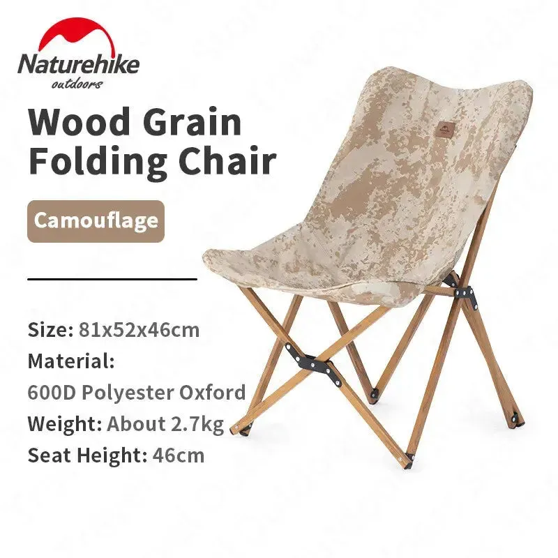 Naturehike MW01 Camping Folding Chair Portable Multipurpose Outdoor Fishing 2.9kg Backrest Chair Outdoor Leisure Armchair