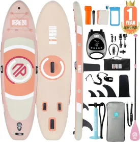 Niphean Inflatable Paddle Board with Stable Wing and Durable SUP Accessories, Paddle Board Pump, 20 PSI High Pressure SUP Pump