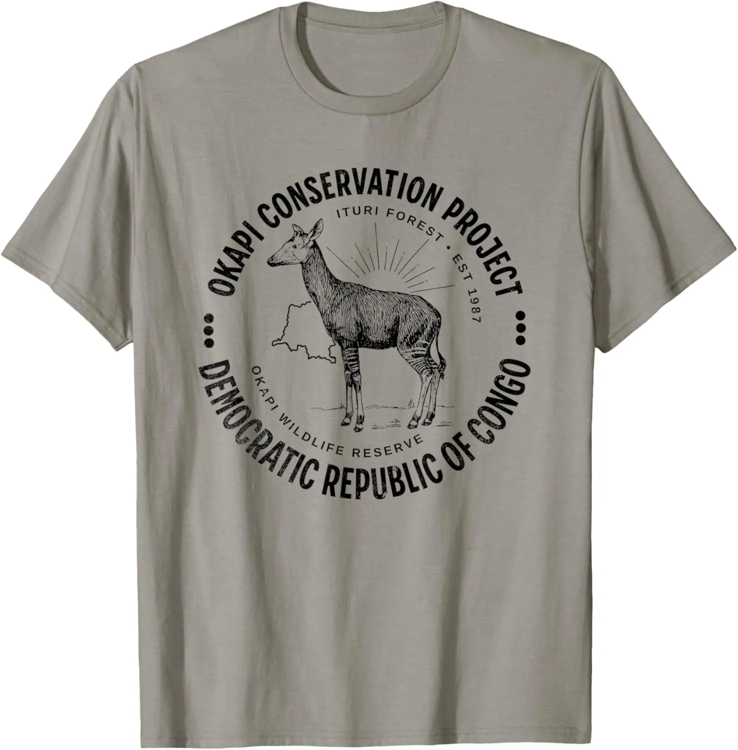 Okapi Conservation African Congo Wildlife Preservation Okapi T-Shirt
