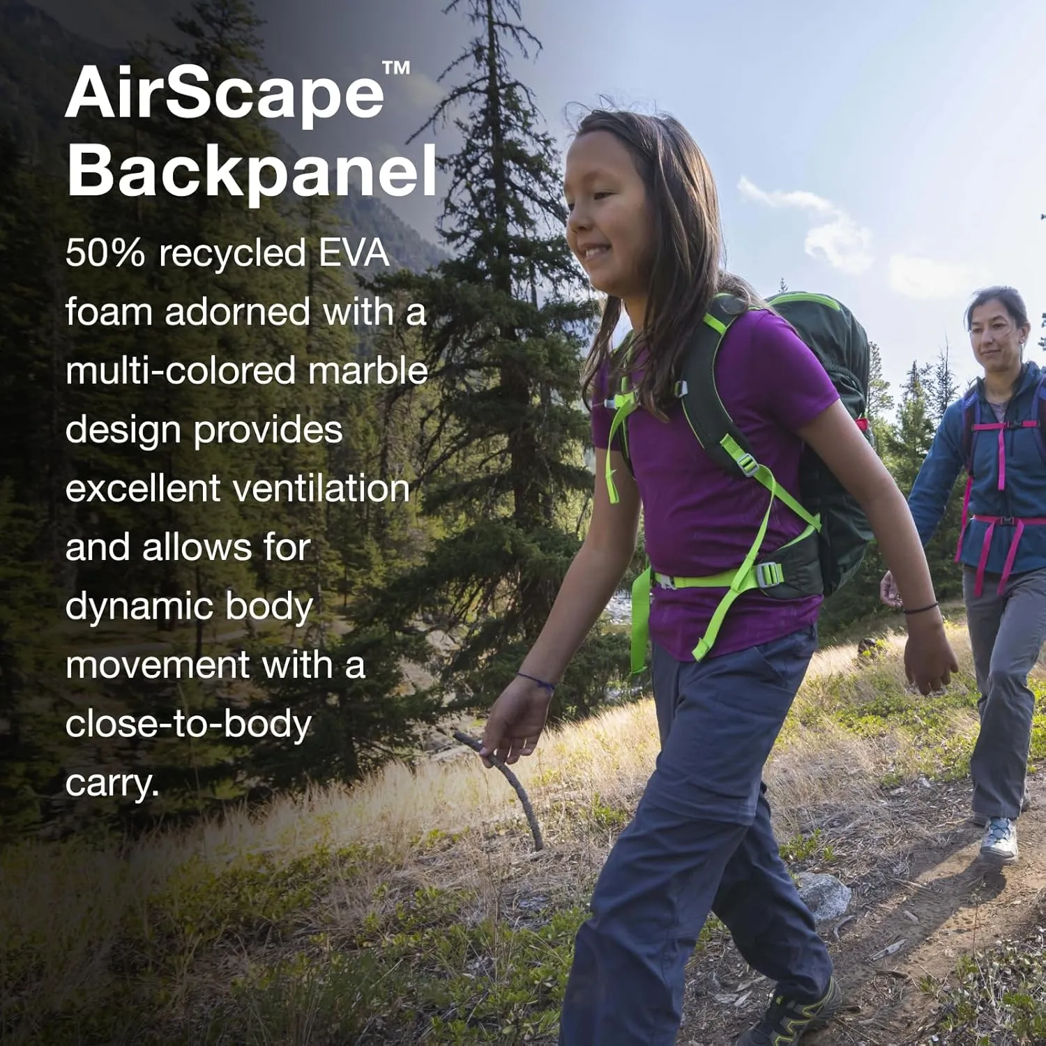 Osprey Jet 18L Kid's Hiking Backpack, Green Canopy
