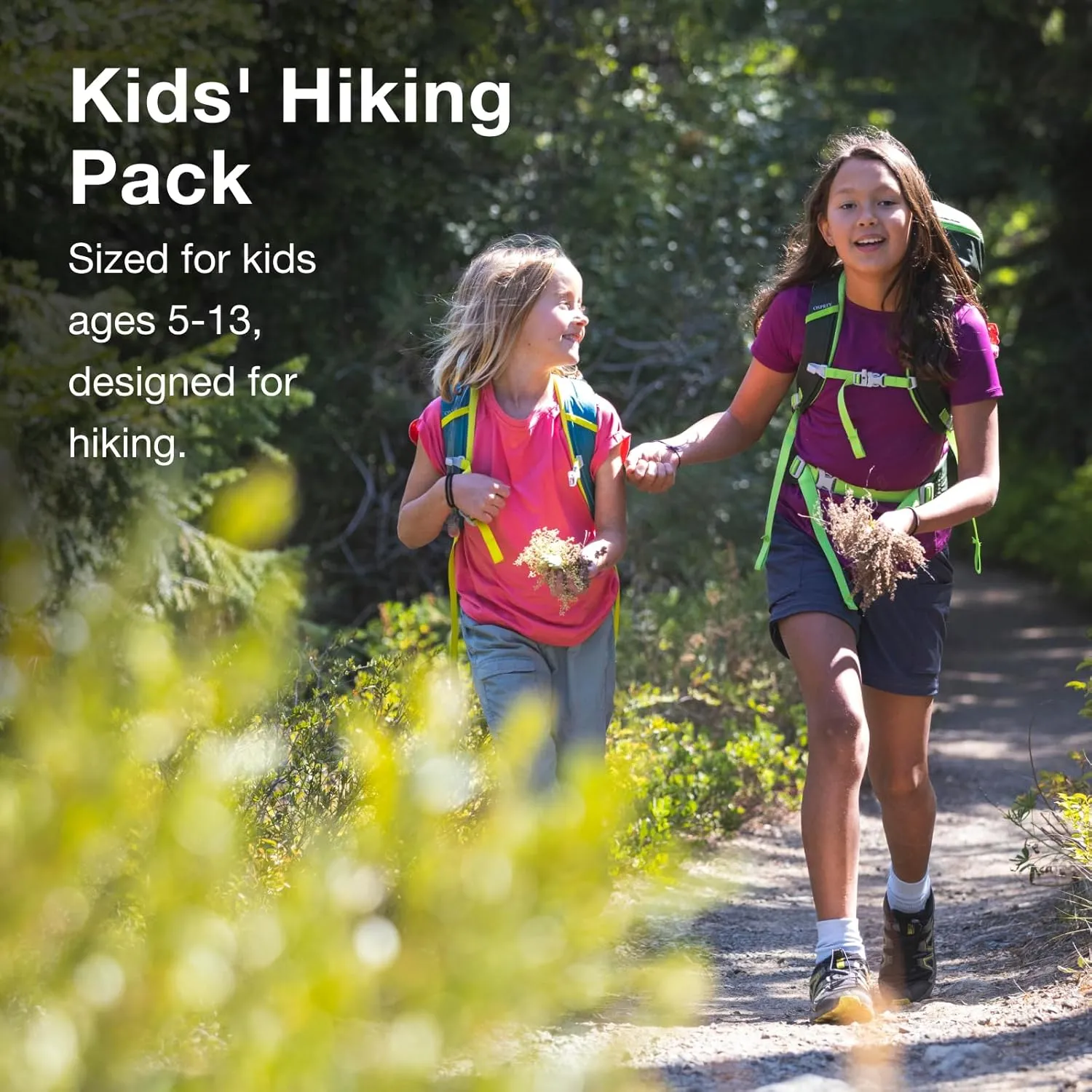 Osprey Jet 18L Kid's Hiking Backpack, Green Canopy