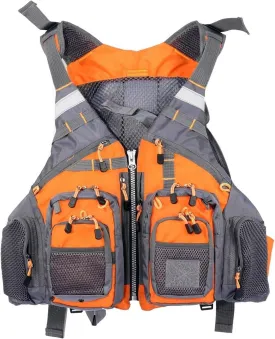 Outdoor Fishing Life Vest with Zip and Adjustable Belt, Multi Pocket Jacket for Fishing Accessory
