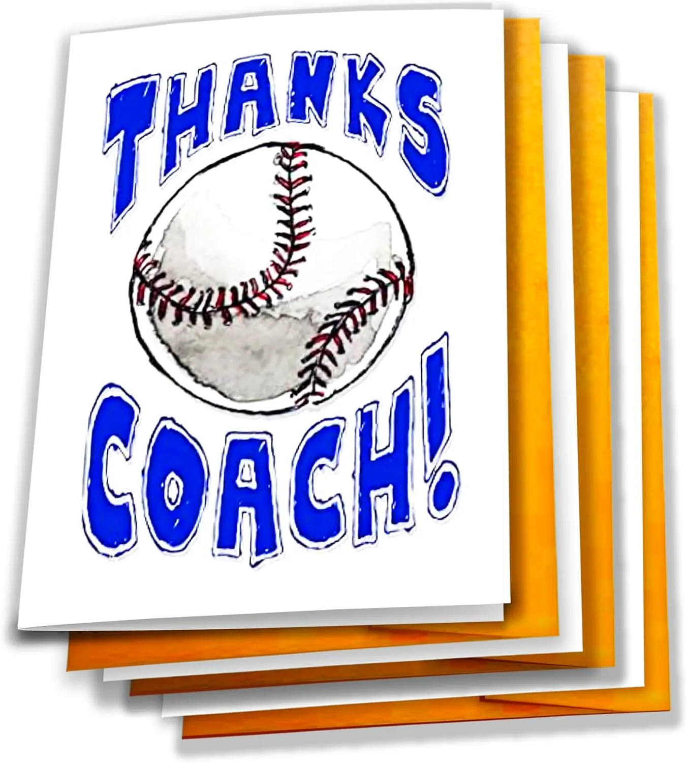 Play Strong Baseball Coach Thank You Cards  3-Pack Greeting Card Set (5x7)  You're Awesome Design  Perfect for Players, Teams & Families to Celebrate Amazing Coaches  Great for Season-End Gifts!