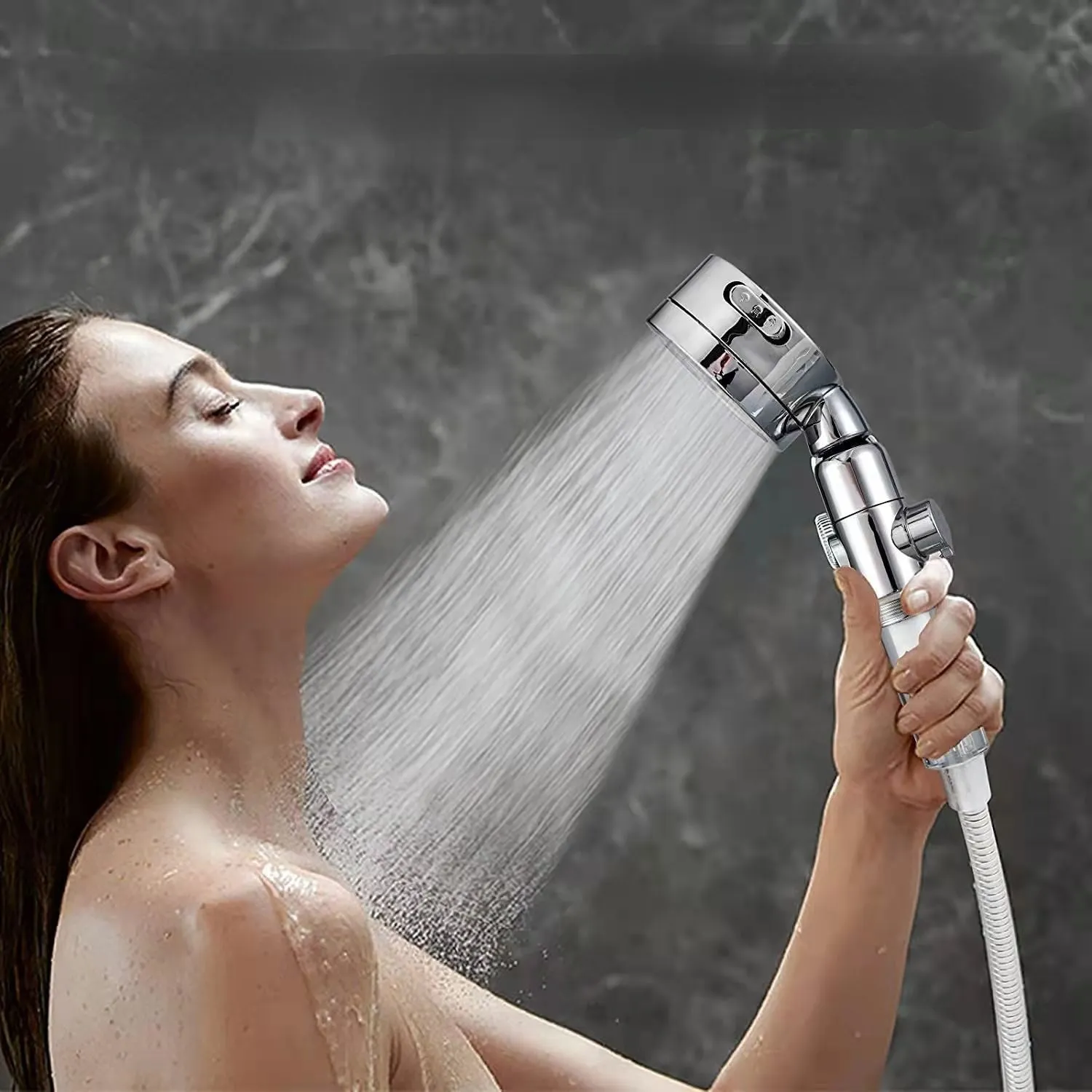Premium Shower Head Adjustable Filter Water Purification Pressurized Water Saving Shaking Head
