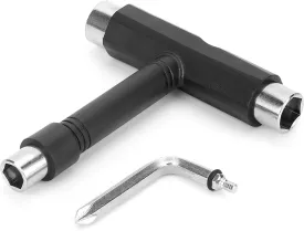 Professional Skateboard Tools, Multifunctional All-in-One Skateboard Wrench, 2-in-1 Portable T-Type Wrench and Built-in L-Type Cross Head Screwdriver, longboard accessories, HB001