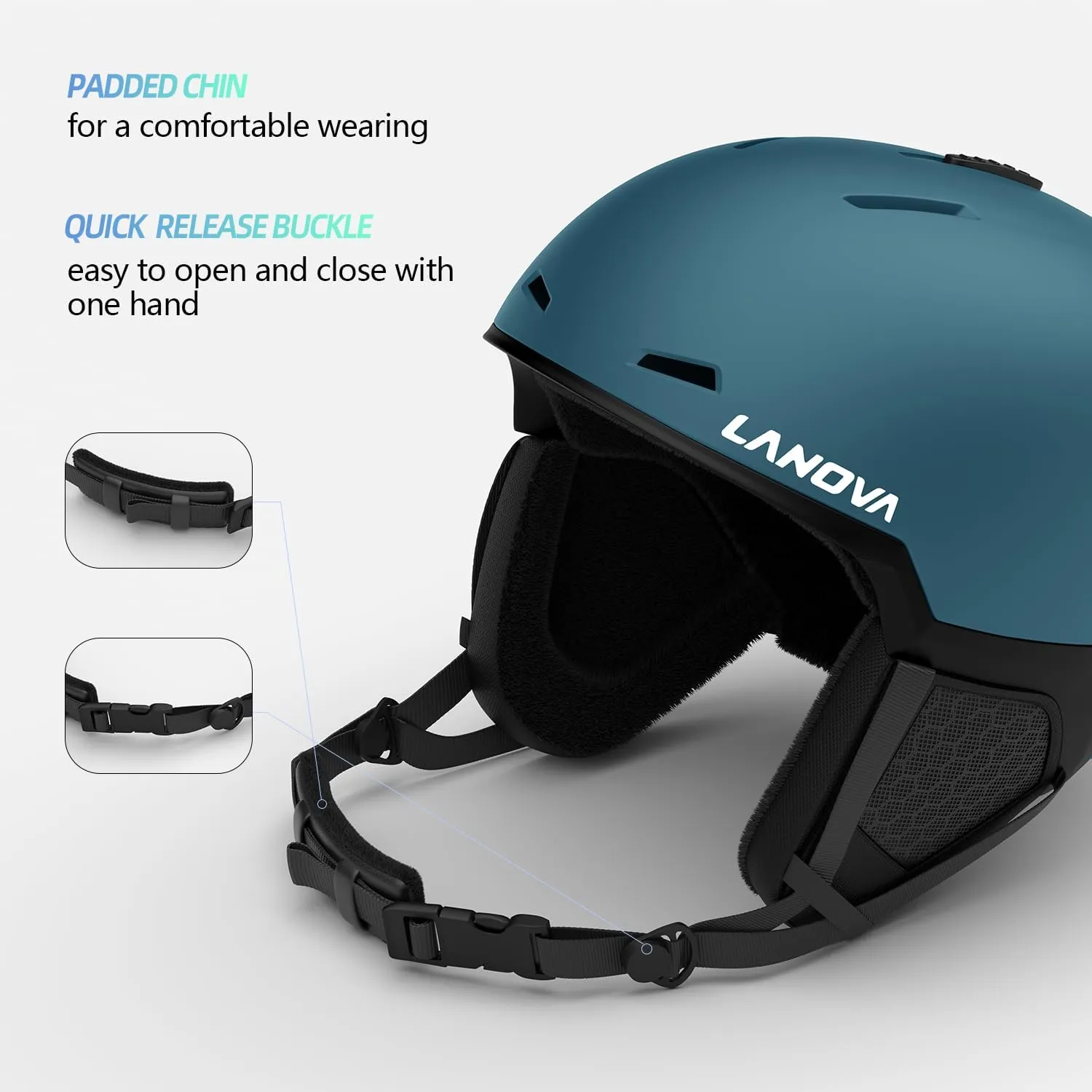 Ski Snowboard Helmet for Men, Women & Youth, Adjustable Fit Snow Helmet with 8 Vents, Shockproof/Windproof Protective Gear for Skiing, Snowboarding