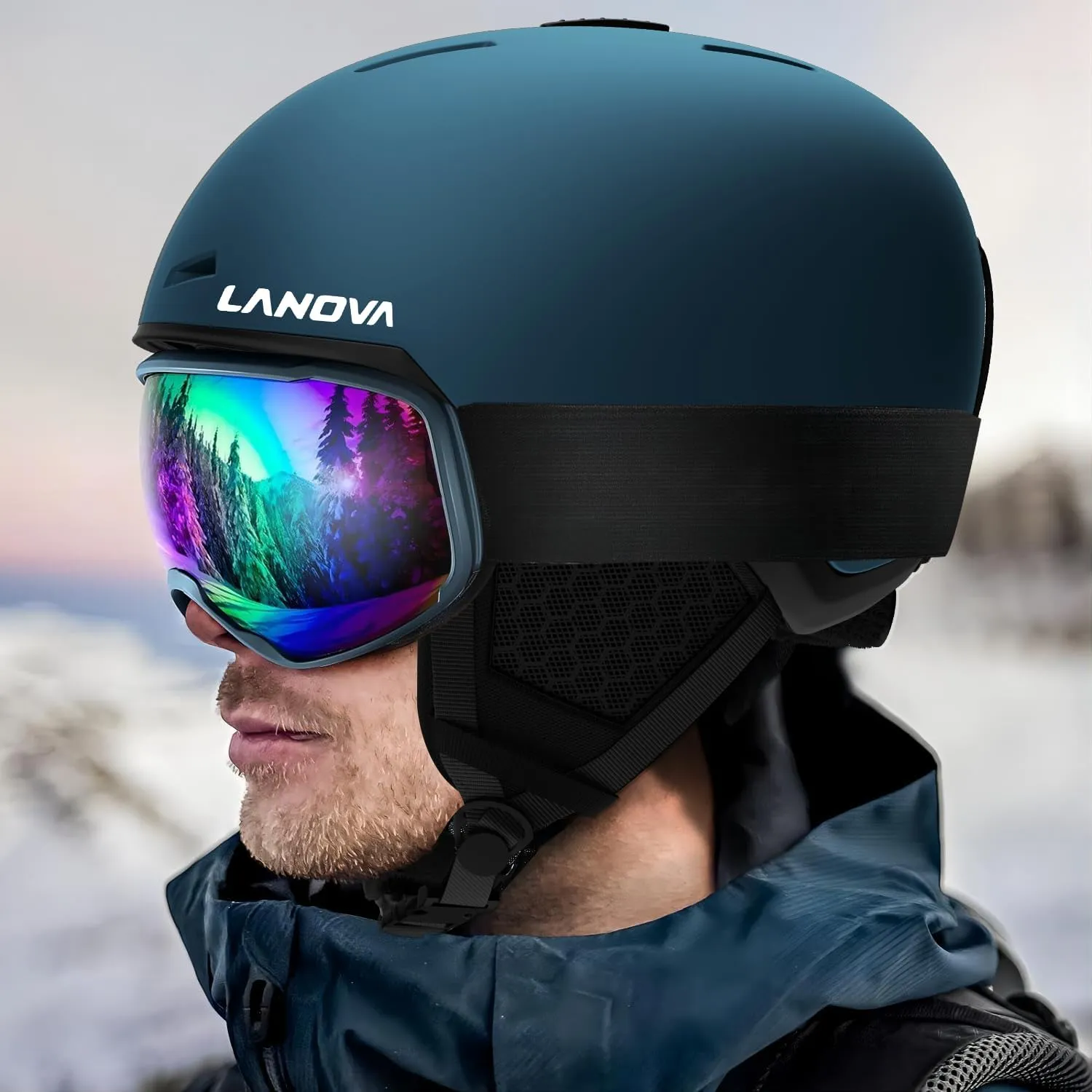 Ski Snowboard Helmet for Men, Women & Youth, Adjustable Fit Snow Helmet with 8 Vents, Shockproof/Windproof Protective Gear for Skiing, Snowboarding