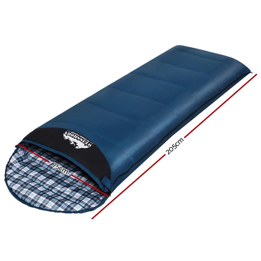 Sleeping Bag - Camping Hiking Winter Thermal - Blue