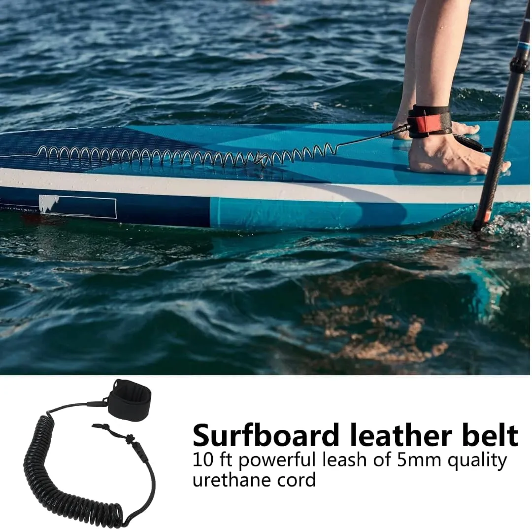 Stand UP Paddle Board 10FT SUP Leash 5mm Coiled Spring Leg Rope Leash