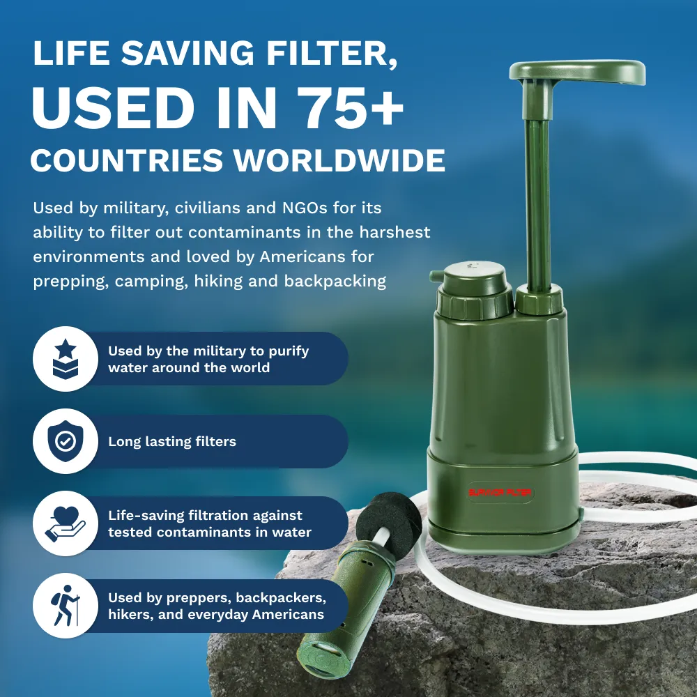 SURVIVOR FILTER PRO™ Portable Water Filter Pump