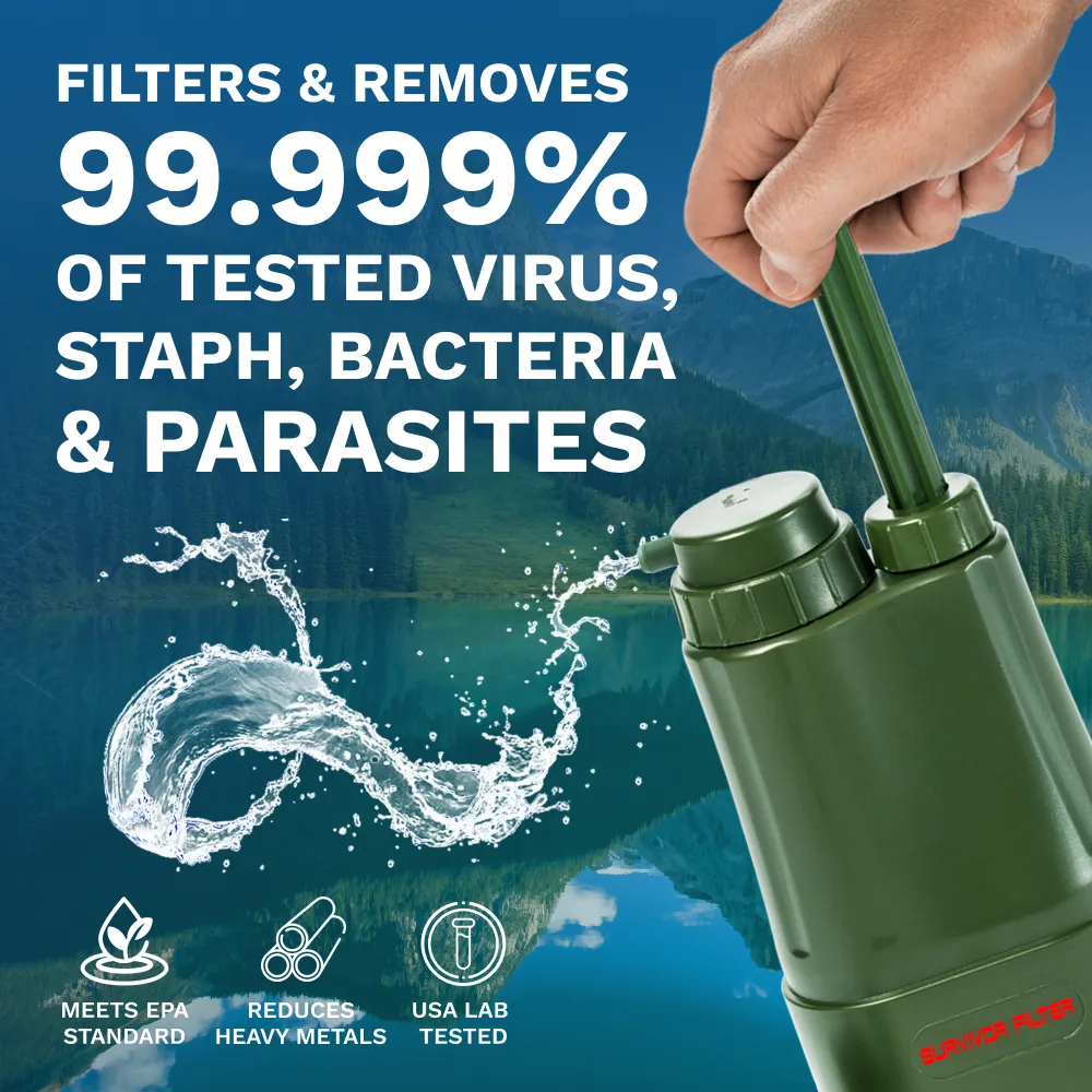 SURVIVOR FILTER PRO™ Portable Water Filter Pump