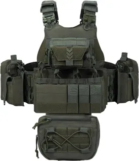 YAKEDA Outdoor Training Vest With PALS System MultiFunctional MOLLE Quick Release Vest- For Hiking, Camping Training