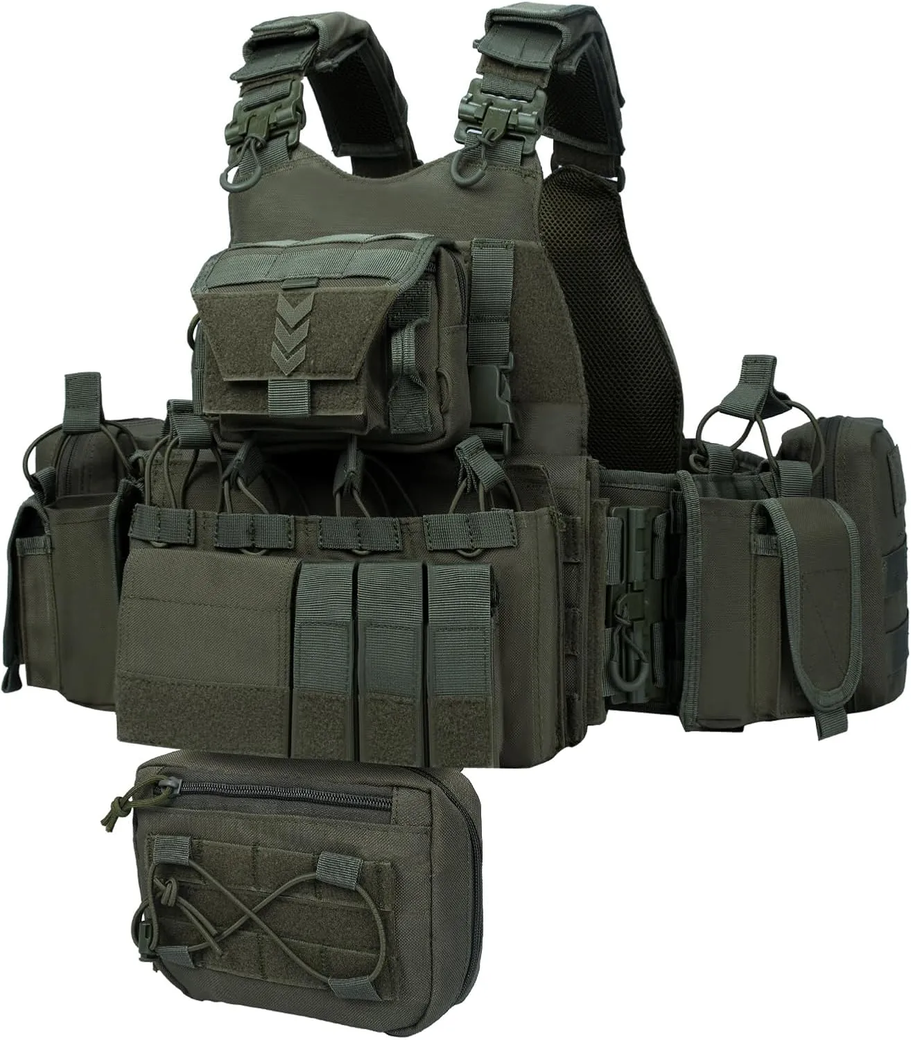 YAKEDA Outdoor Training Vest With PALS System MultiFunctional MOLLE Quick Release Vest- For Hiking, Camping Training
